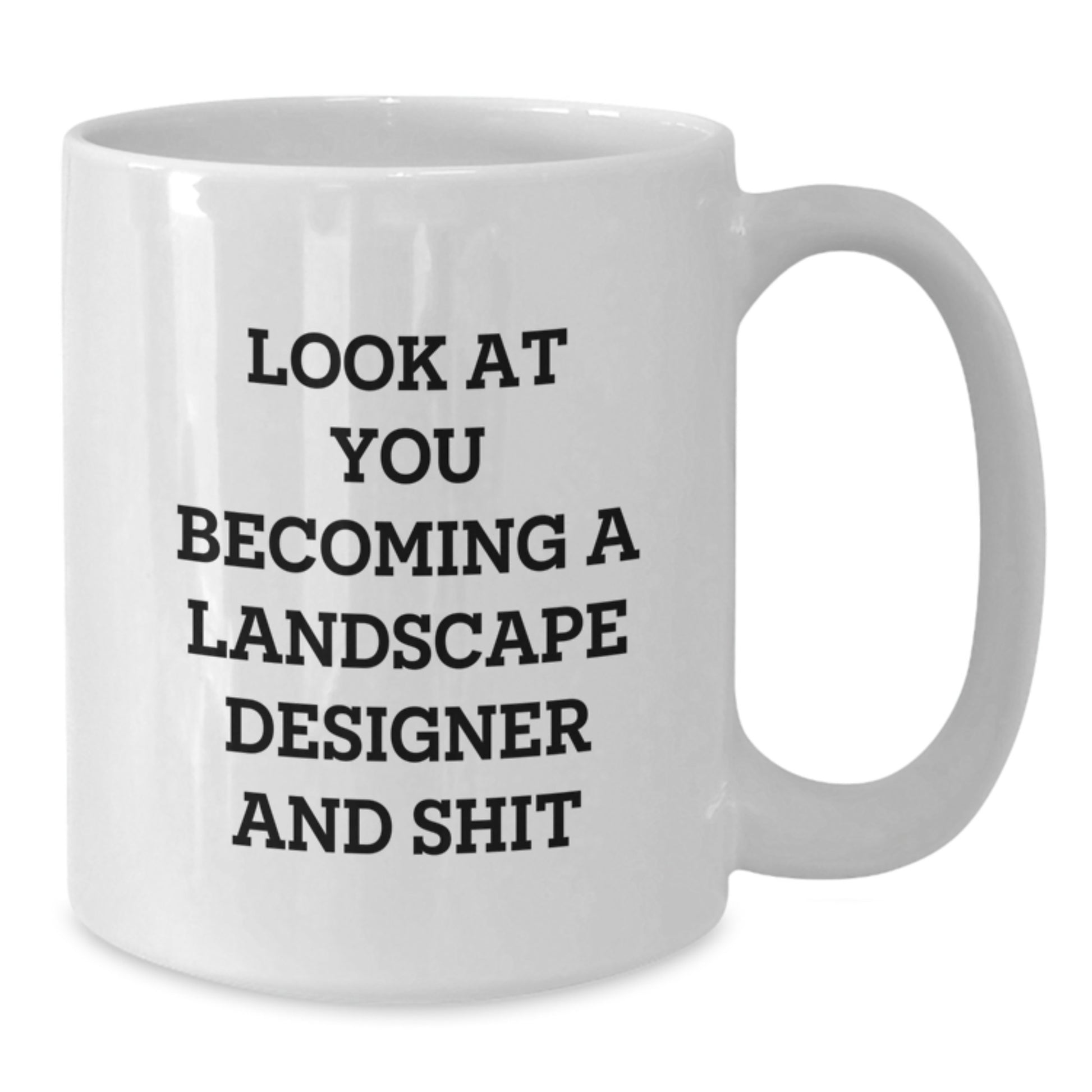 Funny Landscape Designer Gifts from Friends for Him Her Unique White Coffee Mug for Graduation Ceremony - Additional