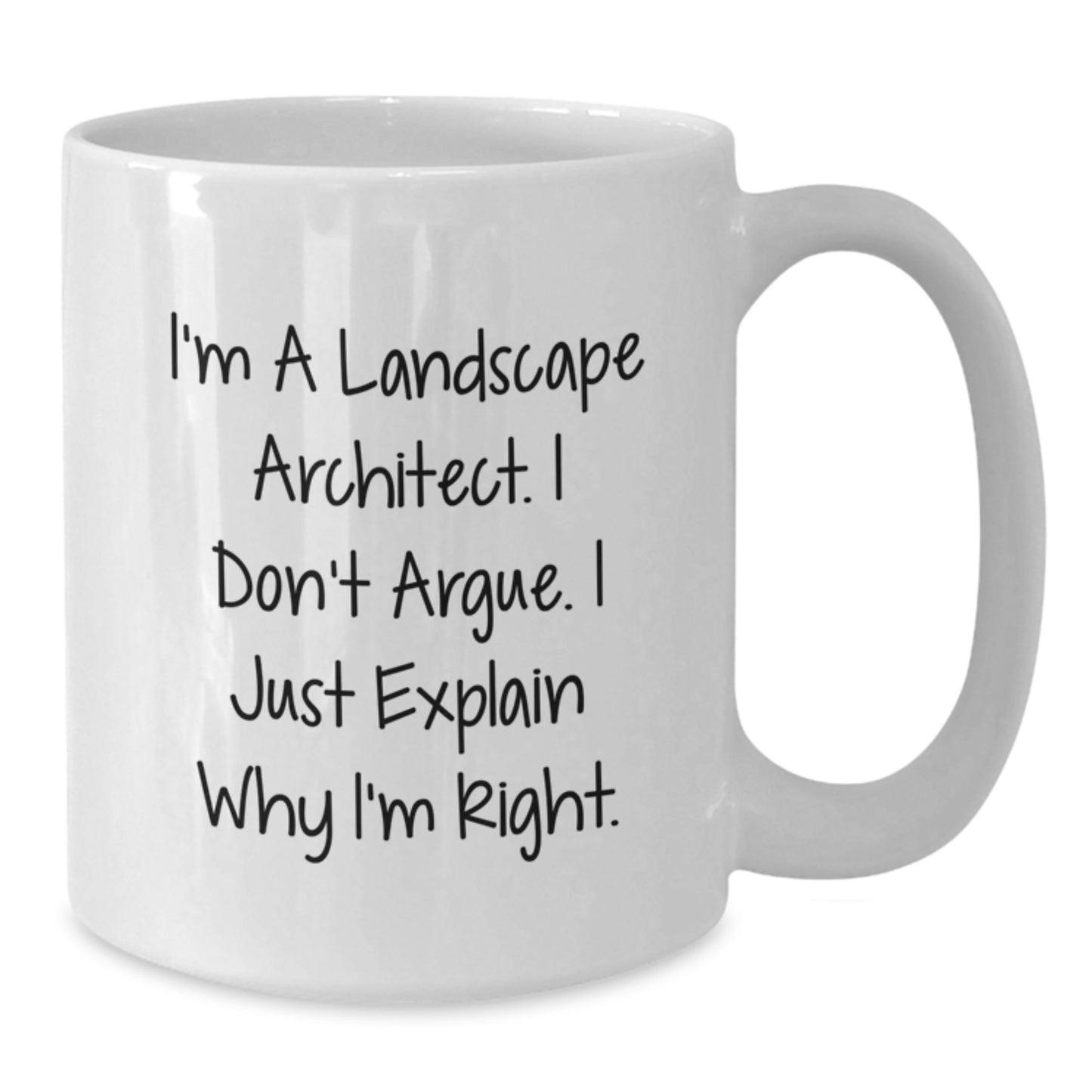 Funny Gifts from Men, Gifts for Landscape Architects - White Coffee Mug, I'm Right Mug, Landscape Architect Birthday Unique Gift - Additional