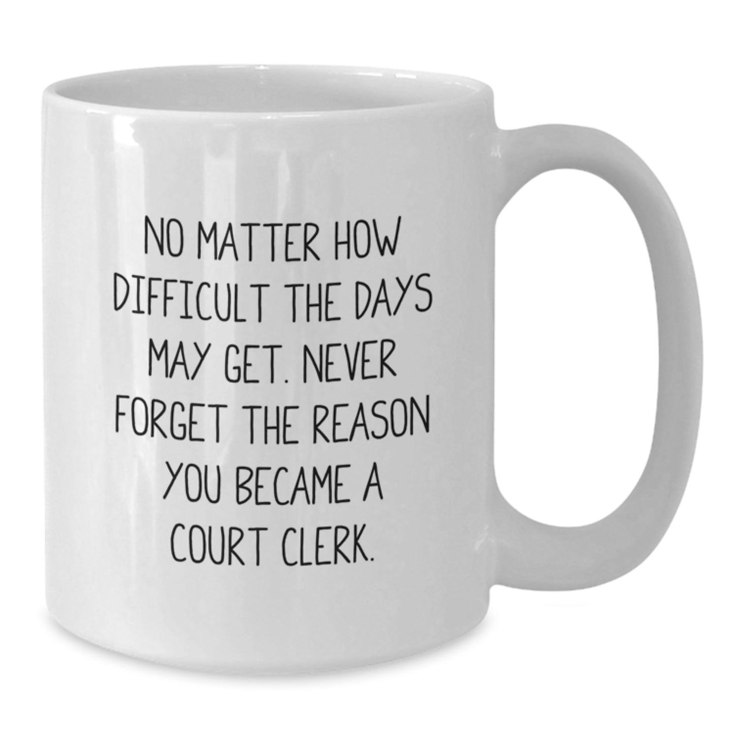 Court Clerk Inspirational Quote Funny White Coffee Mug Gifts from Friends for Court Clerk Birthday Unique Gifts - Additional