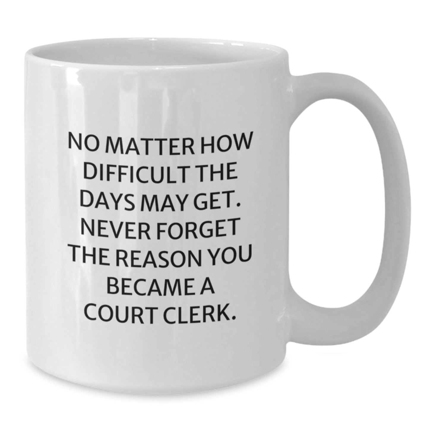 Funny Court Clerk Quotes White Coffee Mug, Inspirational Gifts for Court Clerk, Birthday Unique Gifts from Friends, Court Clerk Mug for Men and Women - Additional