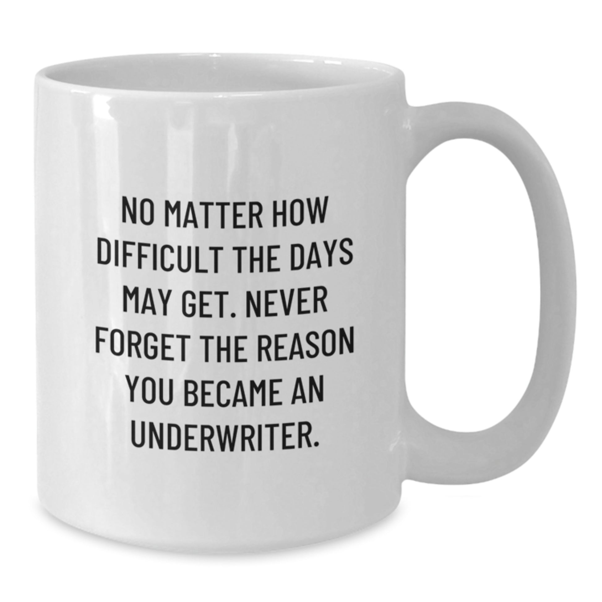 Funny Underwriter Gifts, Inspirational Quote Coffee Mug, White, Gifts from Men, Gifts for Underwriter, Underwriter Birthday Unique Gifts - Additional