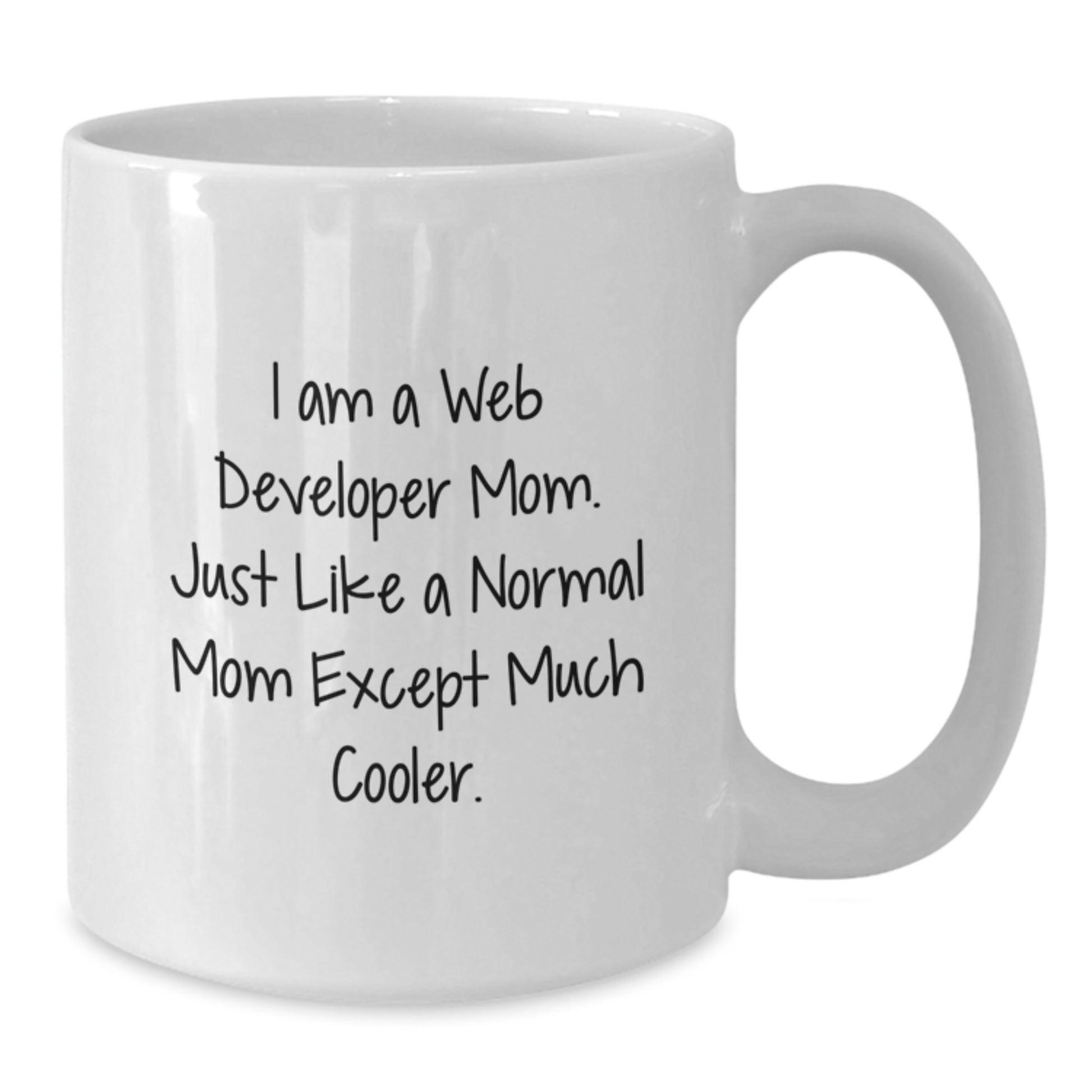 Funny Web Developer Mom Gifts from Mom to Web Developer Birthday Unique White Coffee Mugs - I'm a Web Developer Mom Just Like a Normal Mom Except Much Cooler - Additional