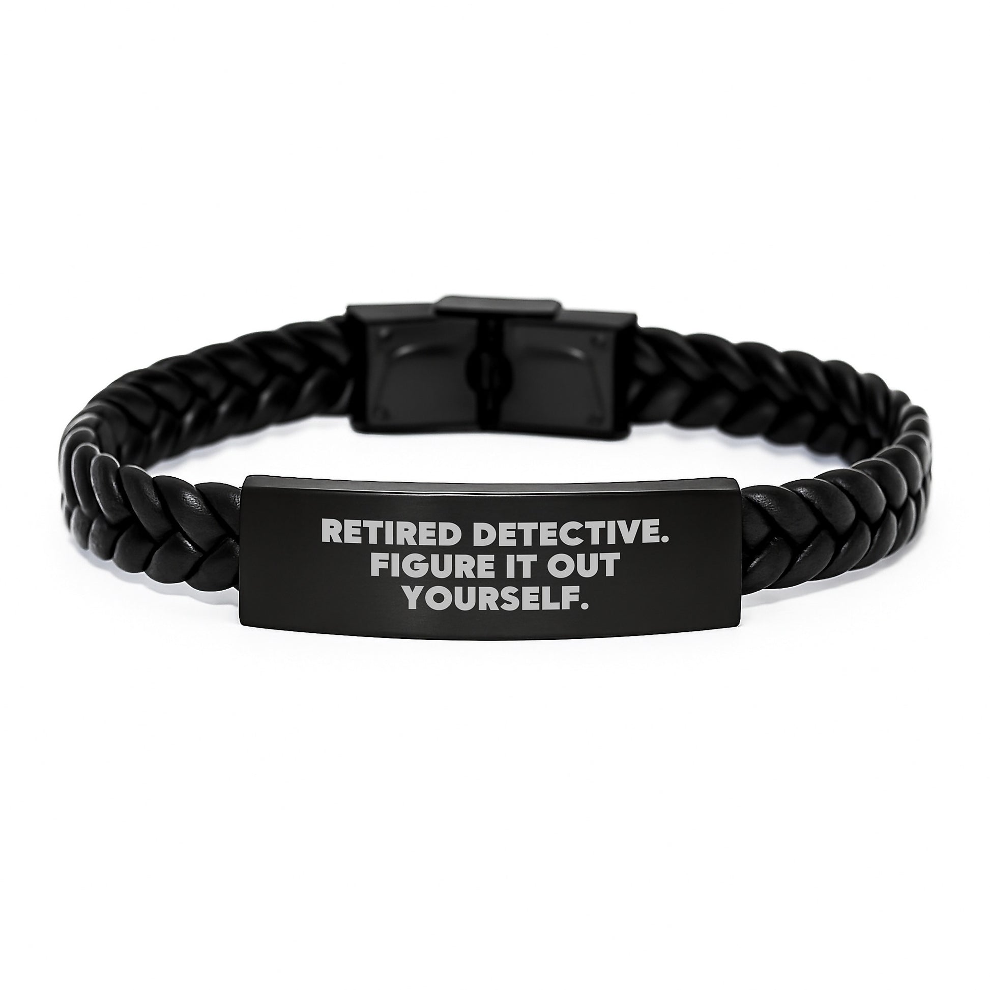 Detective's Dilemma, Figuring It Out Yourself, Interlaced Leather Gifts for Men, Unique Graduation Presents - Image 1