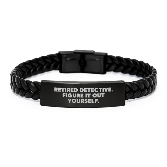 Detective's Dilemma, Figuring It Out Yourself, Interlaced Leather Gifts for Men, Unique Graduation Presents - Image 1
