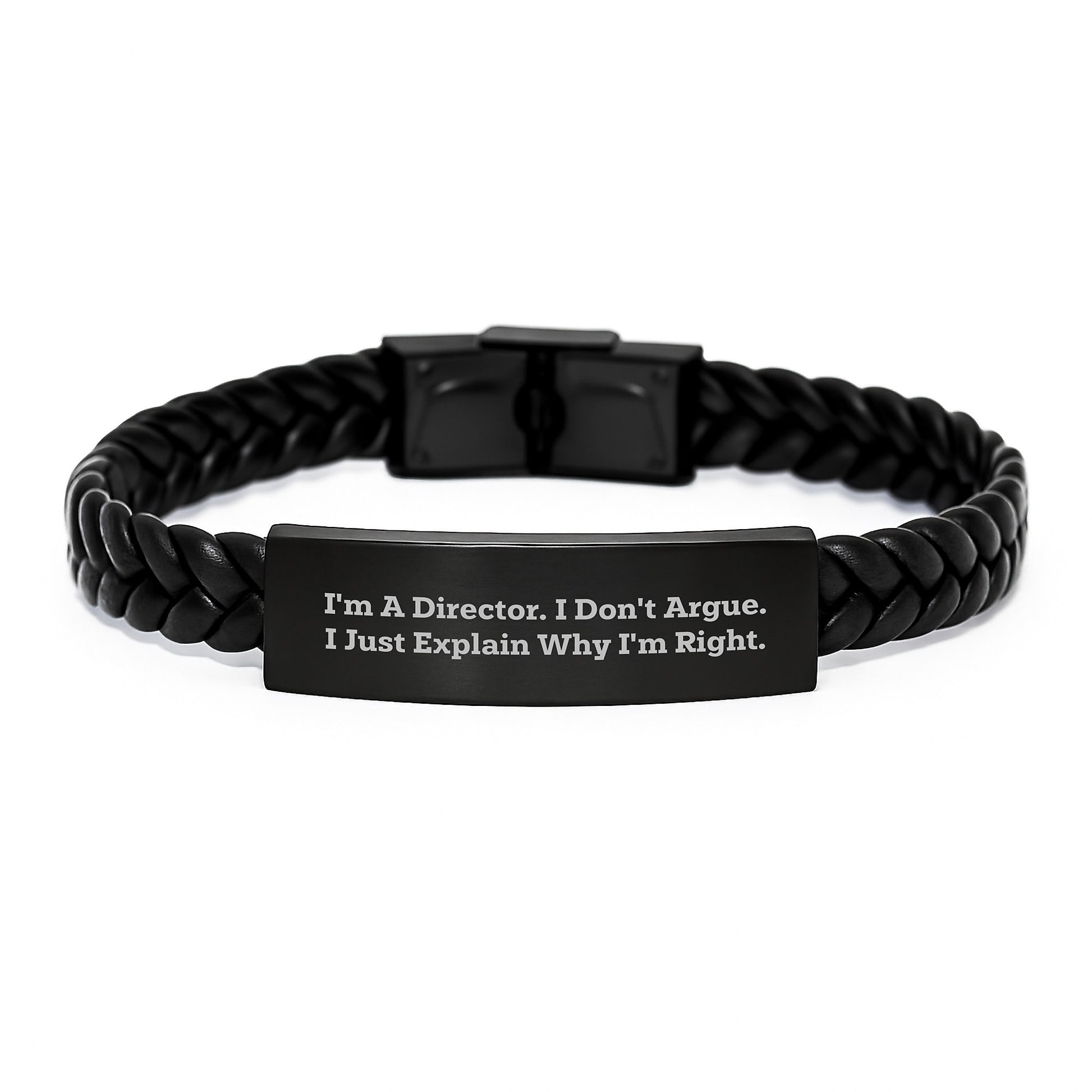 Funny Director Gifts - Interlaced Leather Bracelet for Men, Women, Friends, Coworkers, Family - Birthday Unique Gifts from Men, Women, Friends, Coworkers, Family - Image 1