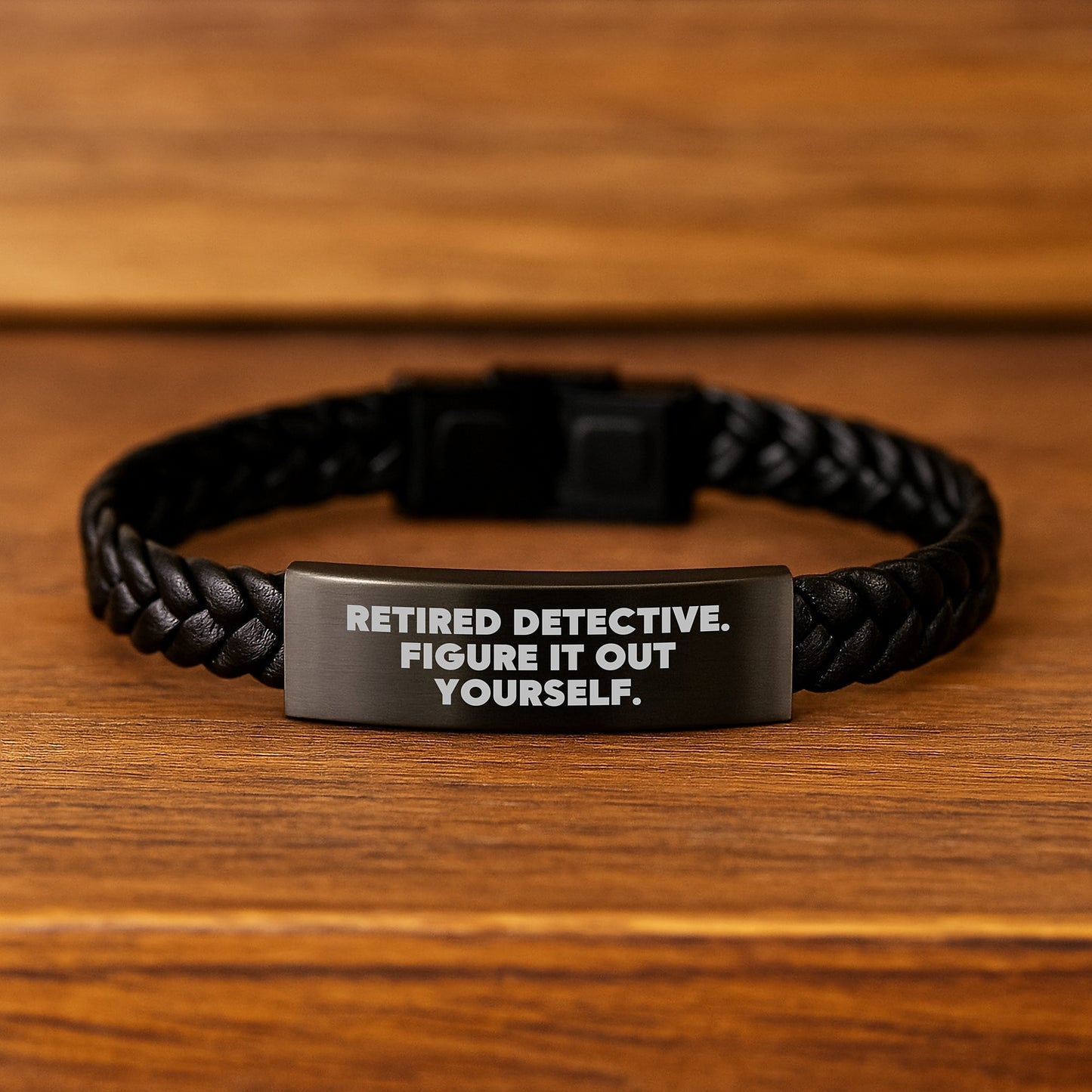 Detective's Dilemma, Figuring It Out Yourself, Interlaced Leather Gifts for Men, Unique Graduation Presents - Image 2