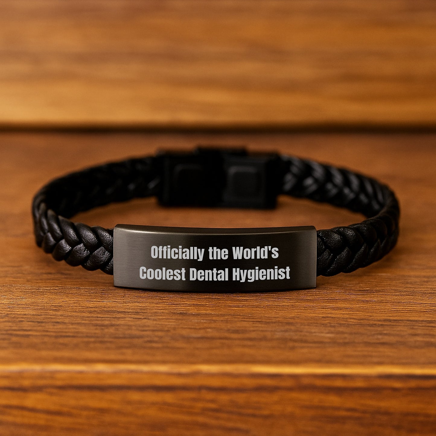 Funny Inspirational Dental Hygienist Gifts for Men from Friends - Interlaced Leather Bracelet Birthday Unique Gift - Image 2