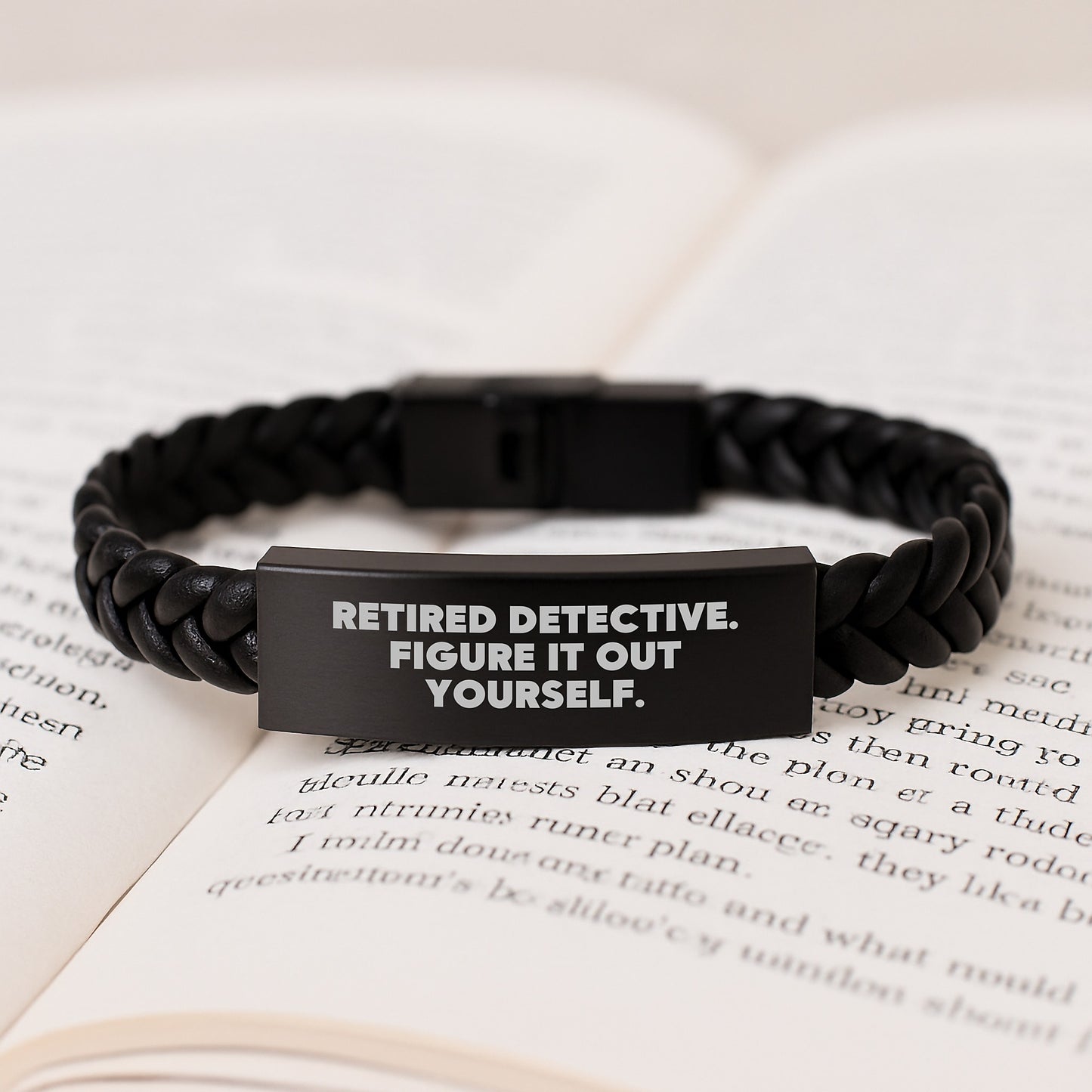 Detective's Dilemma, Figuring It Out Yourself, Interlaced Leather Gifts for Men, Unique Graduation Presents - Image 3