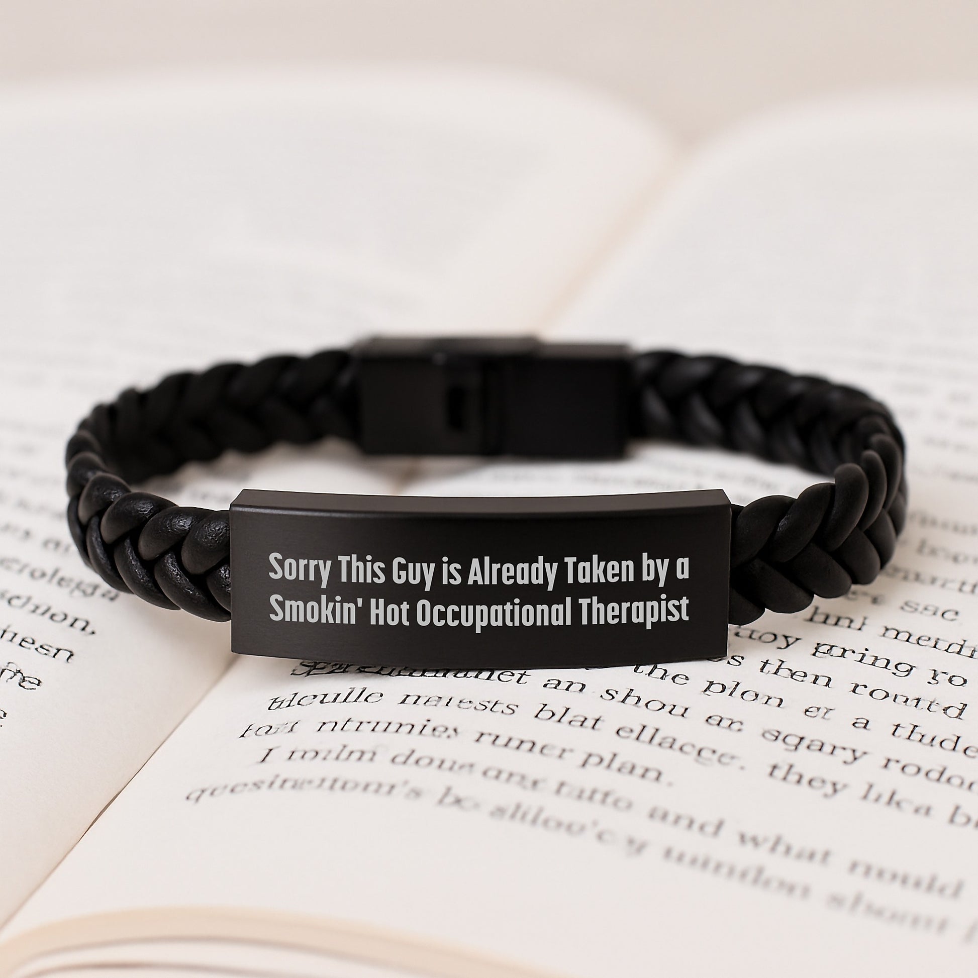 Occupational Therapist Gifts, Funny Quote Interlaced Leather Bracelet, Gifts from Men to Occupational Therapist, Unique Graduation Gifts for Occupational Therapist Friends - Image 3