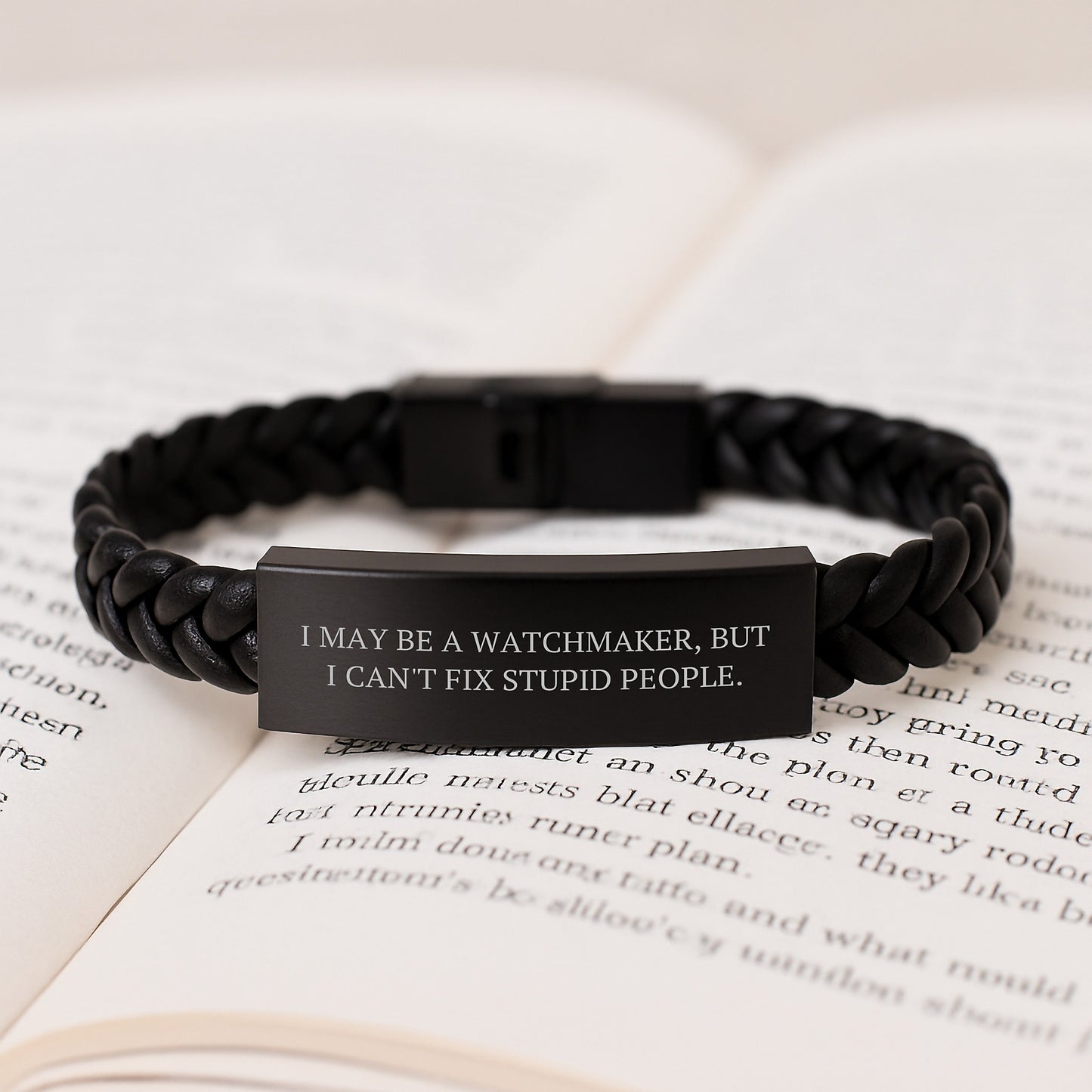 Watchmaker Gifts from Friends to Family - I May Be a Watchmaker, Funny Interlaced Leather Bracelet for Men, Women, Coworkers, Graduation Unique Gifts - Image 3