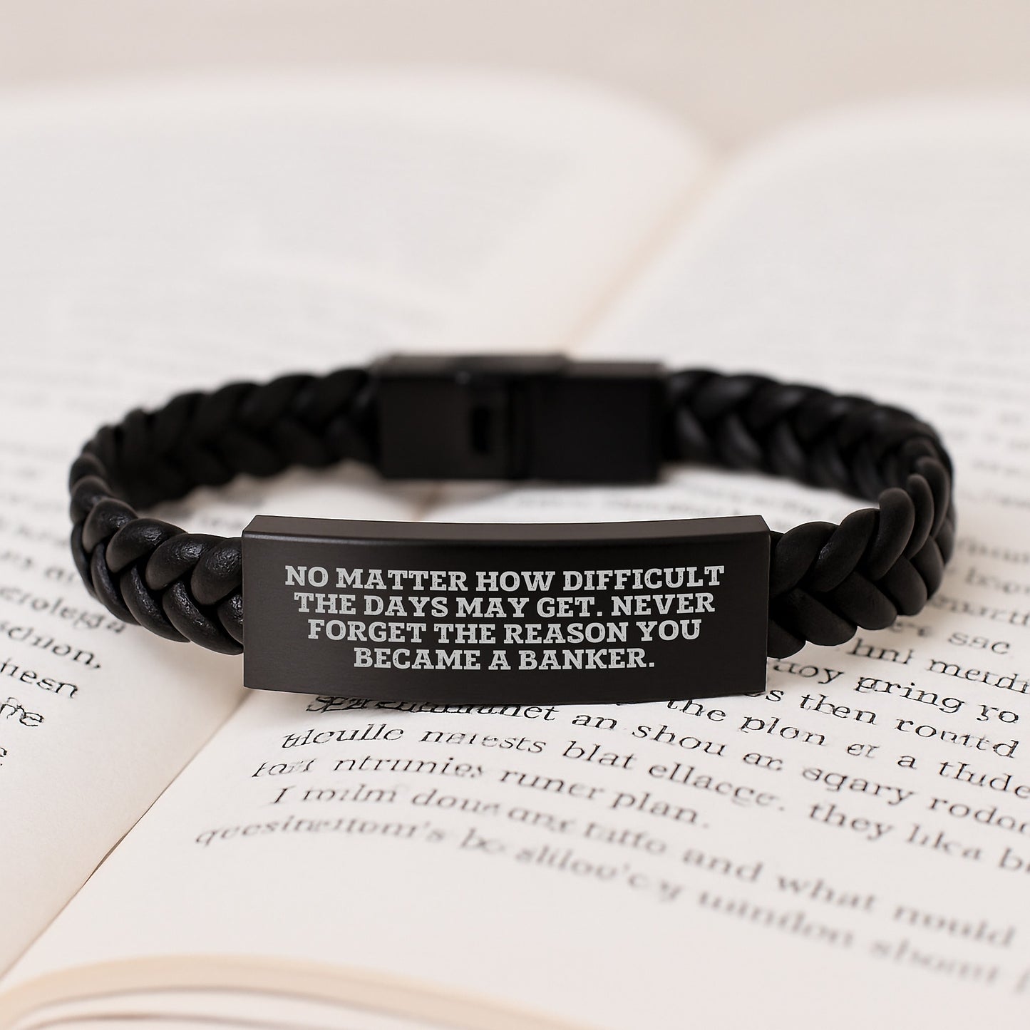 Inspiring Banker Gifts from Friends - Interlaced Leather Bracelet for Men Graduation Unique Gifts - Image 3
