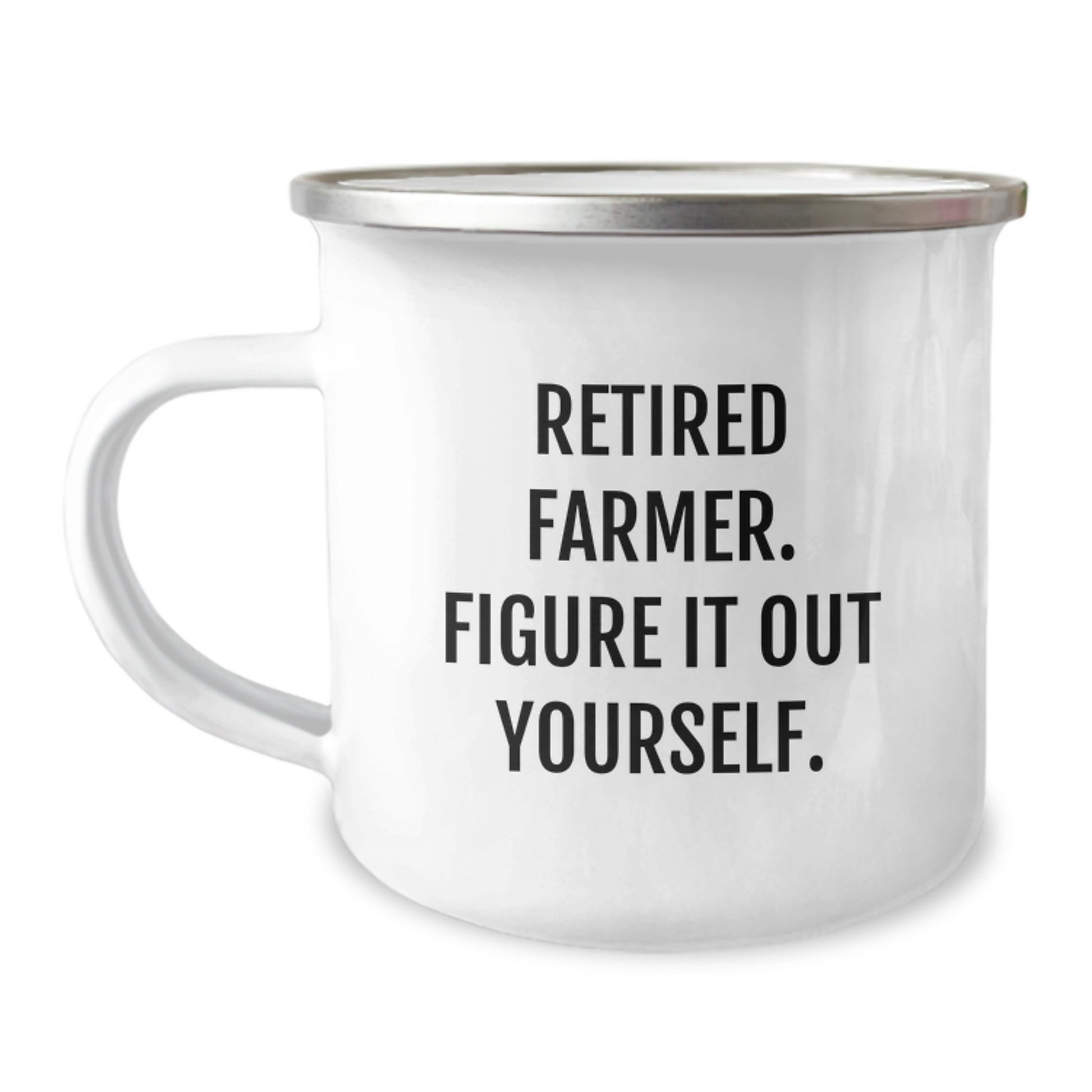 Funny Farmer Gifts for Men from Farmland Friends - 'Figure It Out Yourself' Camping Mug, Graduation Unique Gifts - Image 1