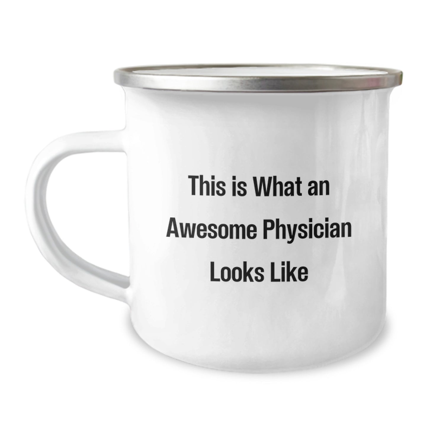 Funny Physician Gifts, Camping Mug for Birthday, 'This Is What An Awesome Physician Looks Like', Gifts from Friends to Physician - Image 1