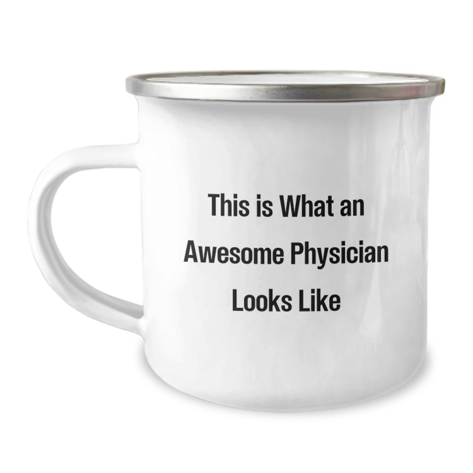 Funny Physician Gifts, Camping Mug for Birthday, 'This Is What An Awesome Physician Looks Like', Gifts from Friends to Physician - Image 1