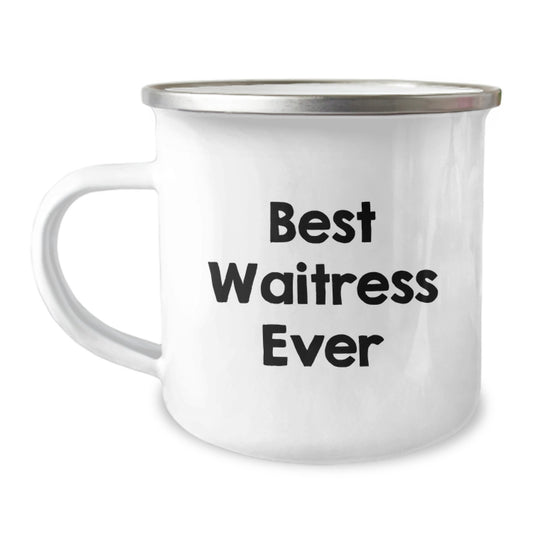 Funny Waitress Gifts from Friends for Waitress Best Ever, Birthday Unique Gifts for Her, Camping Mug for Outdoor Enthusiasts - Image 1