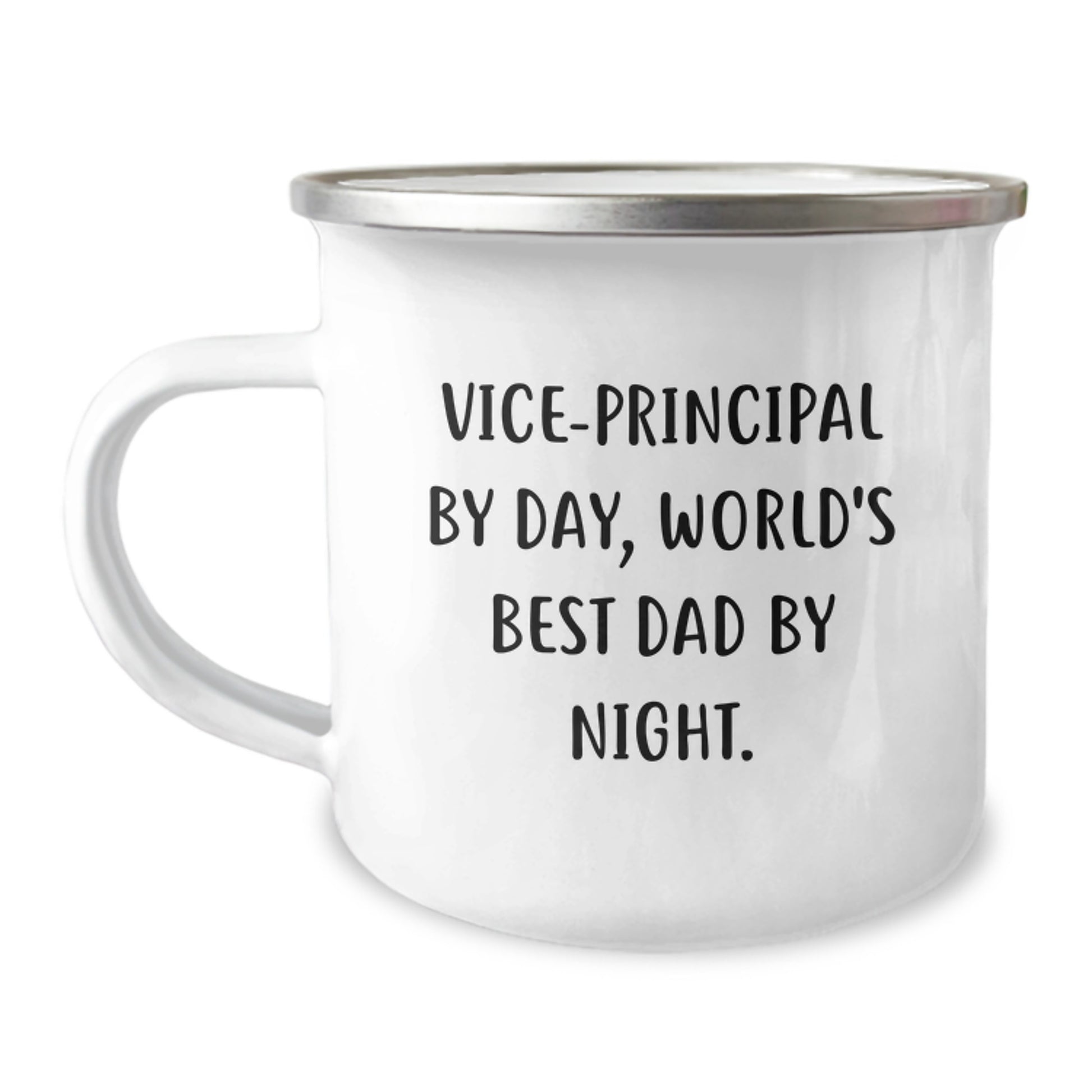 Vice-Principal By Day, World's Best Dad By Night - Funny Camping Mug for Gifts from Men to Vice-Principals on Graduation Day - Image 1