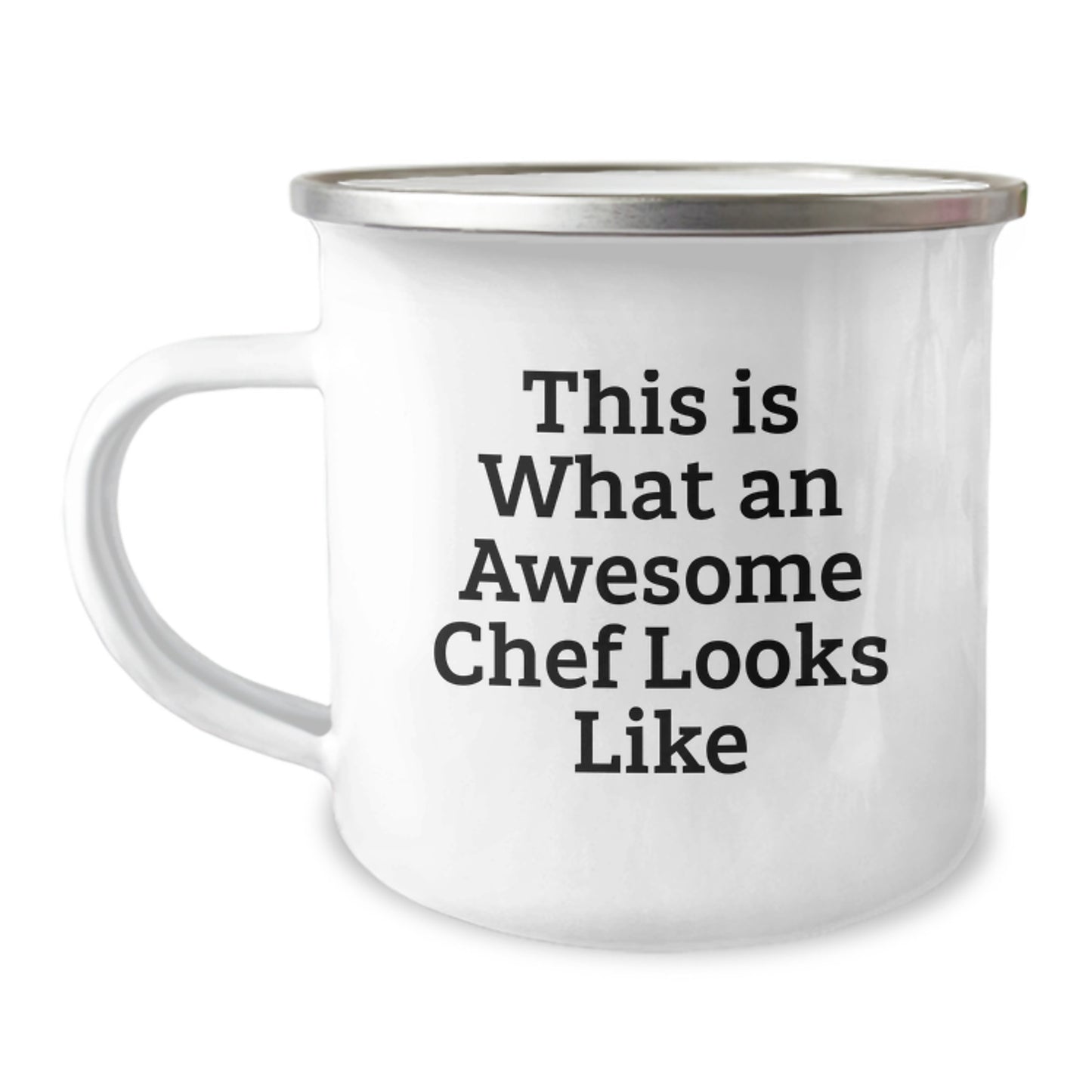 Funny Chef Gifts for Camping Mug Graduation, 'This Is What An Awesome Chef Looks Like' Quote, Gifts from Men to Chef Friends - Unique Camping Mug - Image 1