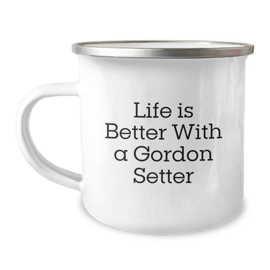 Gordon Setter Dog Lovers Gifts from Family for Graduation Unique Mugs, Life Is Better With A Gordon Setter, Camping Mugs for Men, Women, Friends, Coworkers, Family - Image 1