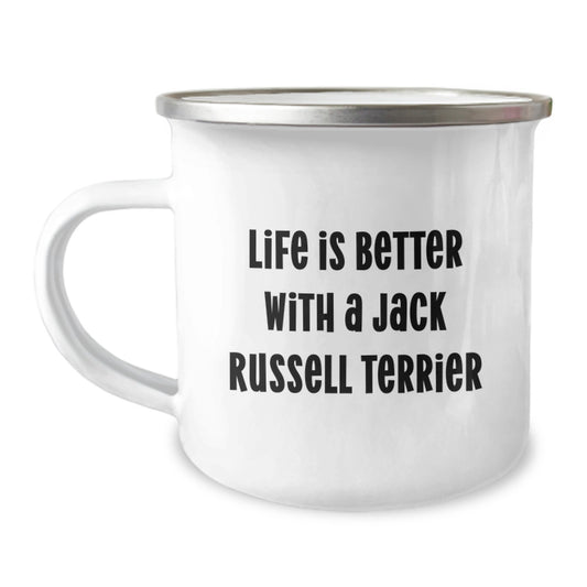 Funny Jack Russell Terrier Dog Gifts from Friends and Family for Camping Mug Lovers, Life Is Better Quote, Perfect Graduation Unique Gifts - Image 1