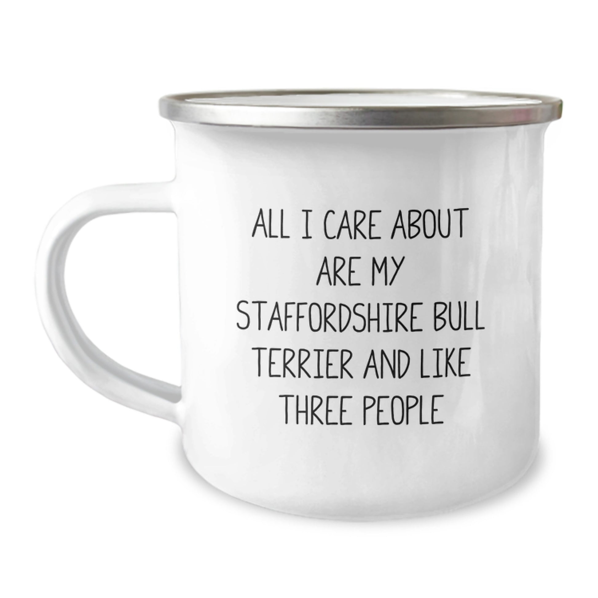 Staffordshire Bull Terrier Dog Lover Gifts for Men from Family - Funny Camping Mug - Image 1