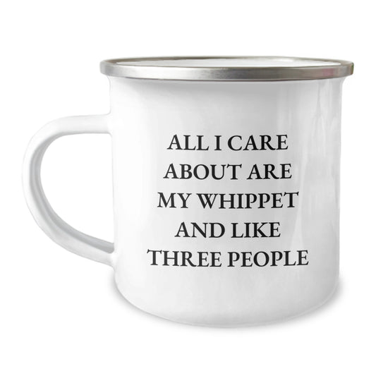 Funny Whippet Dog Camping Mug for Whippet Dog Enthusiasts and Friends, Gifts from Women for Birthday Unique Gifts - Image 1