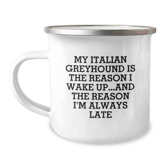Funny Italian Greyhound Dog Mom Gifts from Friends to Italian Greyhound Dog Lovers, Unique Camping Mug for Birthday - Image 1