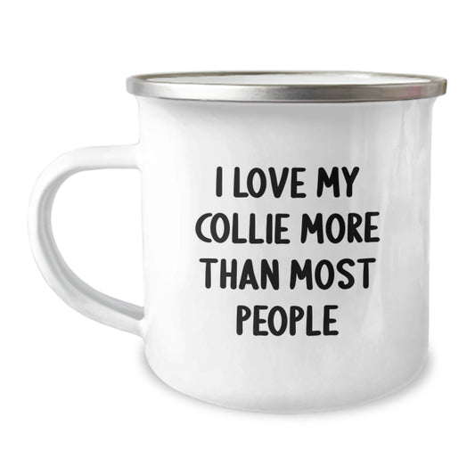 Funny Collie Dog Lovers Gifts from Friends and Family, 'I Love My Collie More Than Most People' Birthday Unique Gifts for Men and Women - Image 1