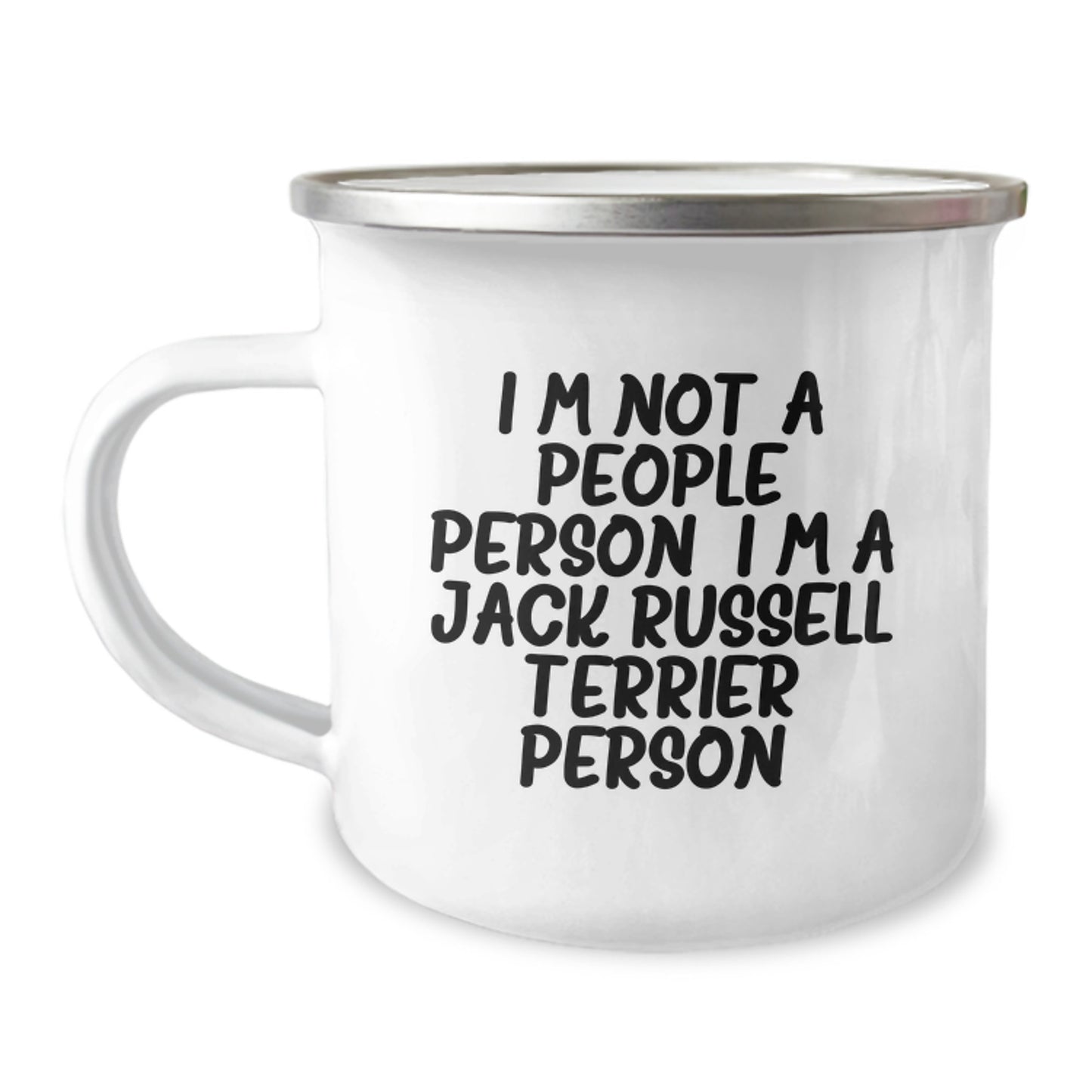 Funny Jack Russell Terrier Dog Lover Gifts, 'I'm Not A People Person. I'm A Jack Russell Terrier Person.' Camping Mug, Gifts from Friends or Family for Jack Russell Terrier Dog Enthusiast on Birthday - Image 1