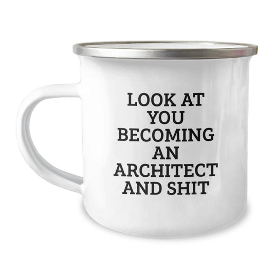 Architect Gifts, Funny Quote, Camping Mug, Birthday Unique Gifts from Friends to Architect - Image 1