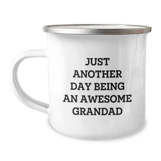 Grandad Gifts, Funny Quote Camping Mug, Gifts from Men, Gifts for Awesome Grandad - Image 1