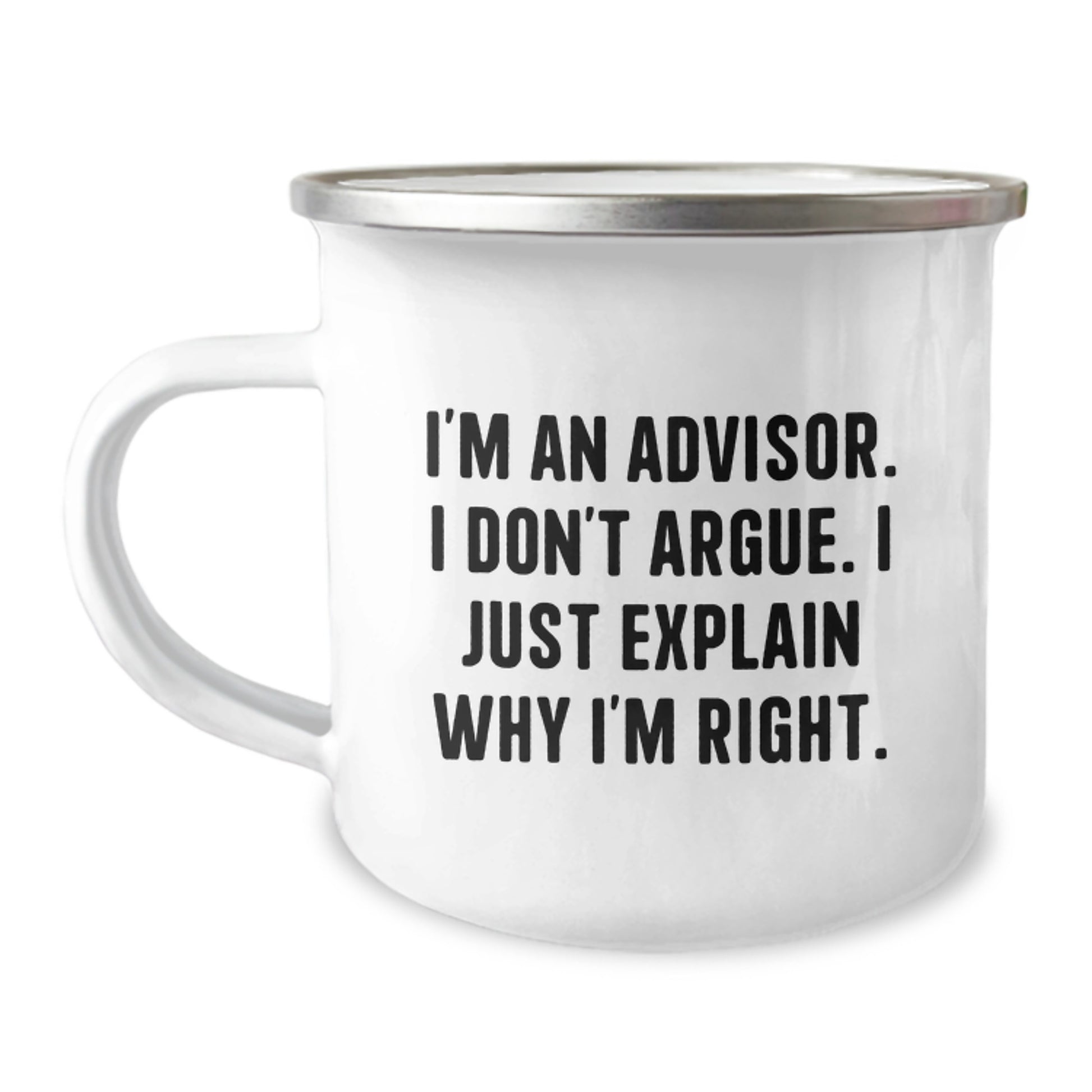 Funny Advisor Gifts, Inspirational Quote Camping Mug, Birthday Unique Gifts from Men to Advisor Friends - Image 1