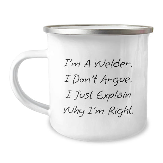 Welder Gifts for Men from Friends | Funny Camping Mug for Graduation - Image 1