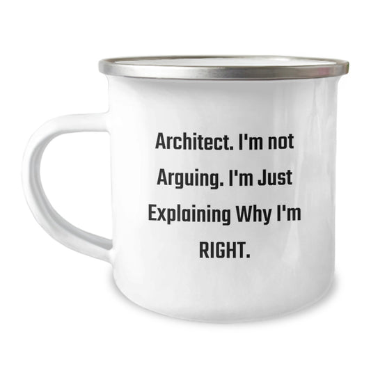 Architect Funny Quote Camping Mug Gifts from Friends for Birthday Celebration - Image 1