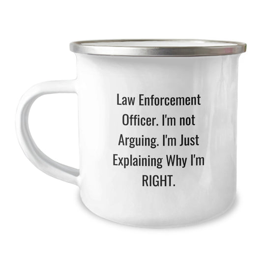 Funny Law Enforcement Officer Gifts from Friends, Gifts for Law Enforcement Officer, Camping Mug Birthday Unique - Image 1