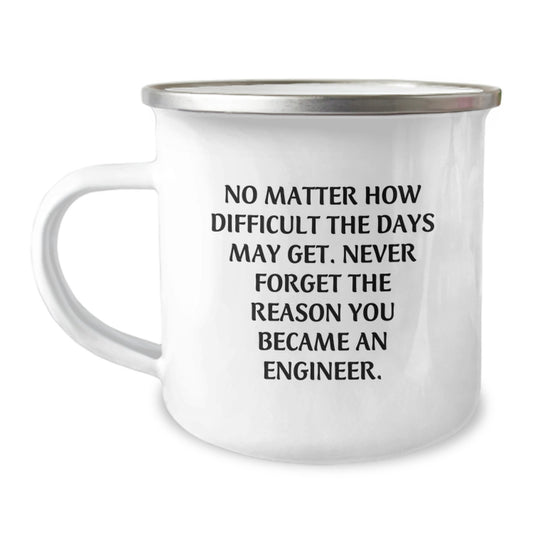 Gifts for Engineers, Funny Camping Mug - Celebrate Graduation with 'Never Forget The Reason You Became An Engineer.' - Image 1