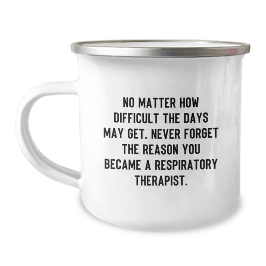 Respiratory Therapist Gifts, Inspirational Quote, Camping Mug, Gifts from Friends, Gifts for Respiratory Therapist Birthday, Never Forget the Reason You Became a Respiratory Therapist, Funny Mugs - Image 1