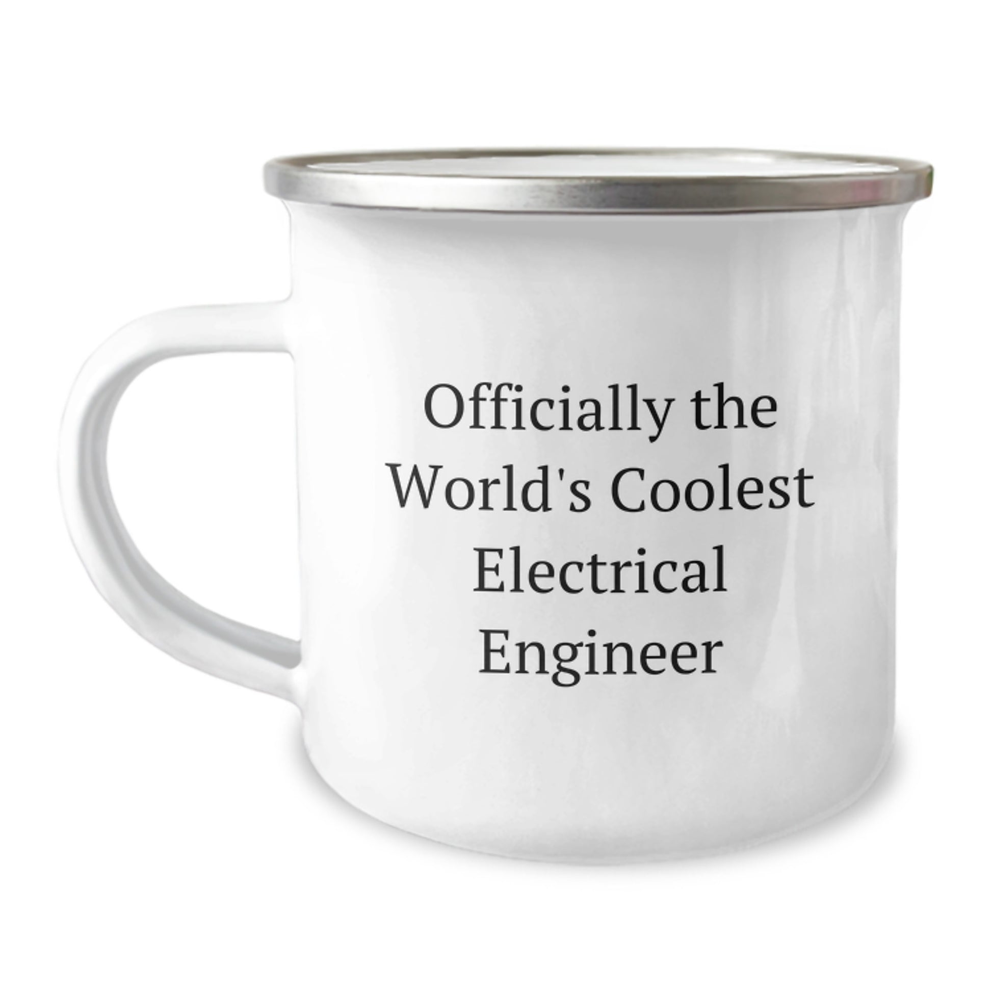 Electrical Engineer Gifts from Friends - 'Officially The World's Coolest Electrical Engineer' Funny Camping Mug for Birthday - Image 1