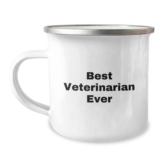 Veterinarian's Best Friend, Funny Quote Mug, Gifts from Friends for Birthday, 12 oz Stainless Steel Camping Mug - Image 1