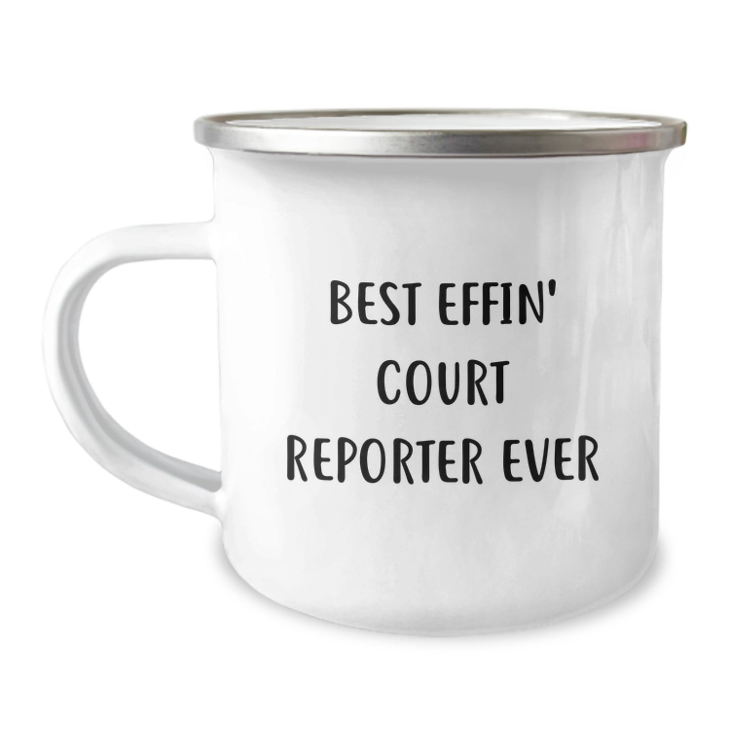 Funny Court Reporter Gifts - Best Effin' Court Reporter Ever Camping Mug for Court Reporters, Graduation Unique Gifts from Friends, Perfect for Court Reporter Women, Court Reporter Men - Image 1
