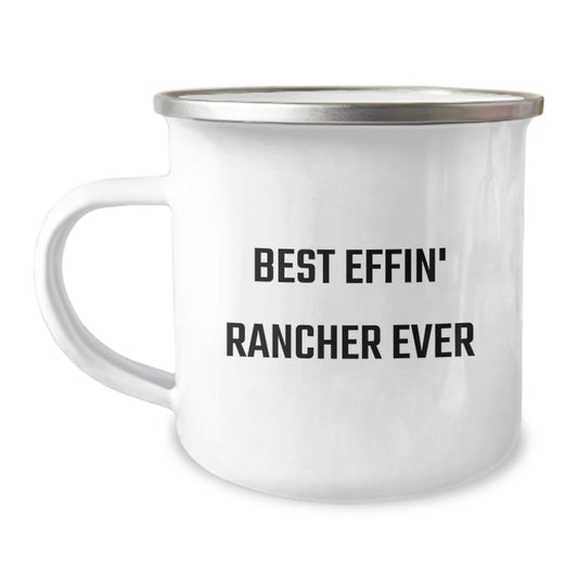 Funny Rancher Gifts from Friends, Best Effin' Rancher Ever Inspirational Motivation for Graduation Unique Gifts for Men, Women, Family - Image 1