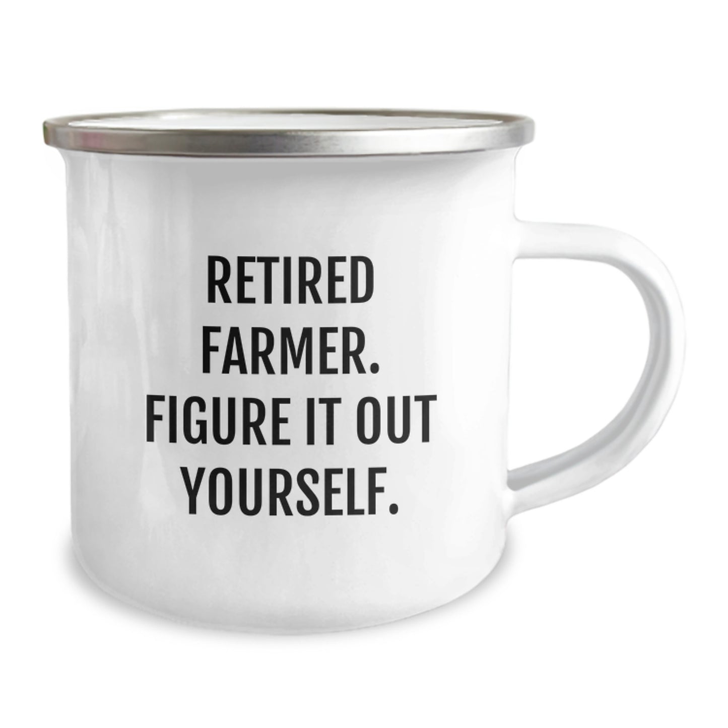 Funny Farmer Gifts for Men from Farmland Friends - 'Figure It Out Yourself' Camping Mug, Graduation Unique Gifts - Image 2
