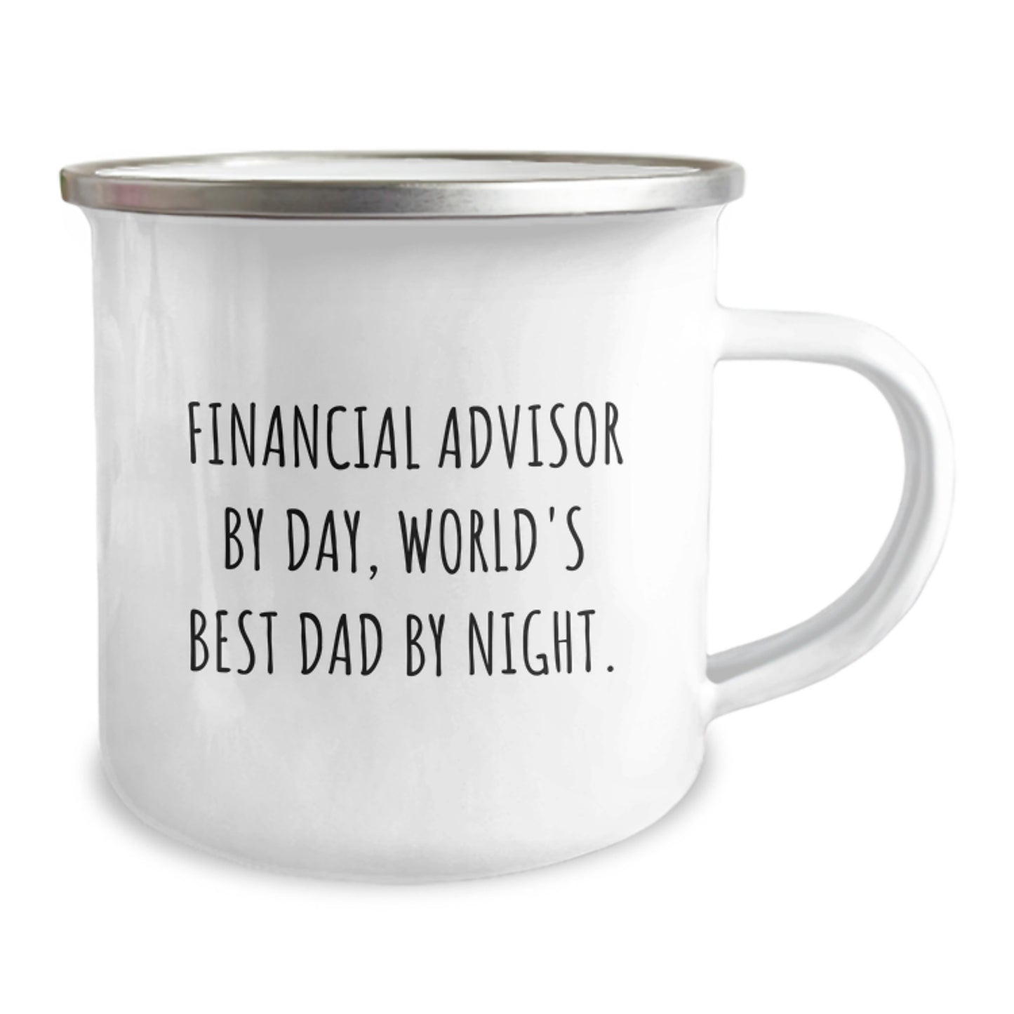 Financial Advisor Gifts, Funny Camping Mug, Birthday Unique Gifts from Men to Financial Advisor By Day, World's Best Dad By Night. - Image 2