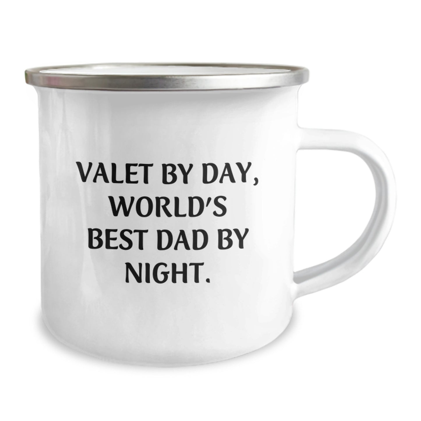 Valet By Day, World's Best Dad By Night. Camping Mug, Funny Graduation Gifts for Him from Family and Friends - Image 2