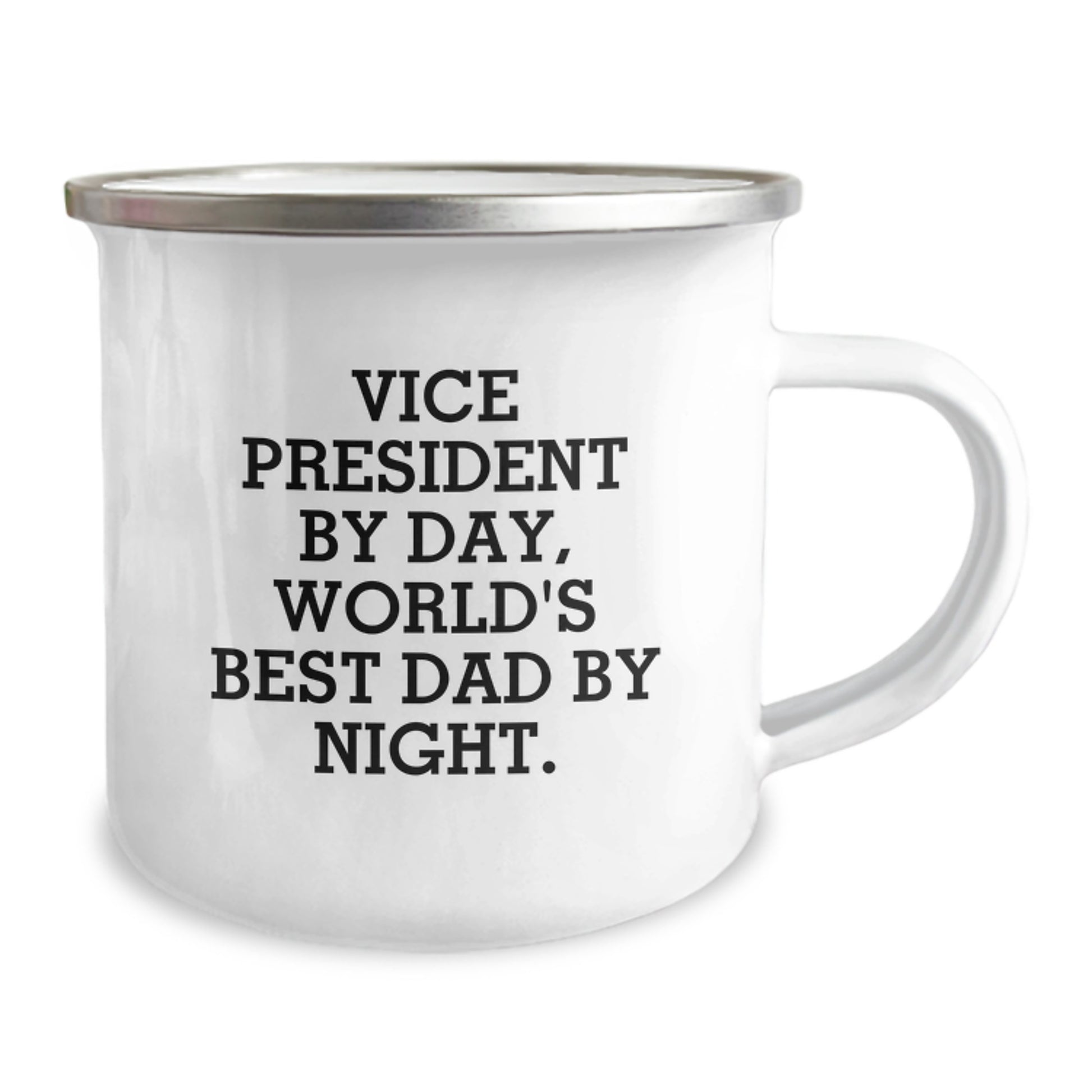 Vice President Gifts, Funny Camping Mug, Graduation Unique Gifts from Friends - 'Vice President By Day, World's Best Dad By Night.' - Image 2