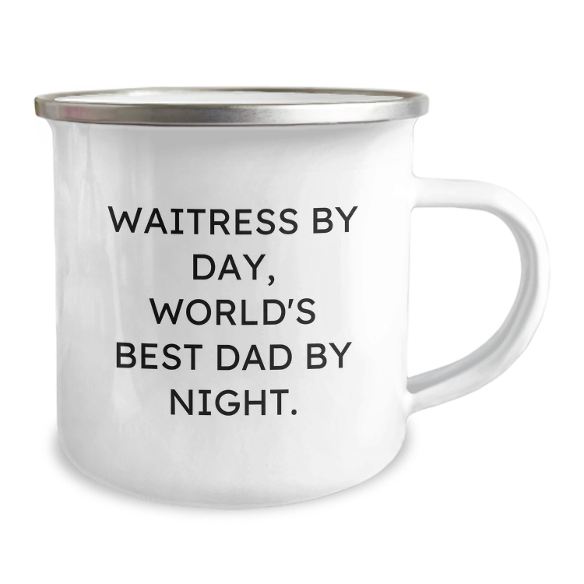 Waitress Gifts from Men - Funny Camping Mug for Waitress by Day, World's Best Dad By Night. Graduation Unique Gifts - Image 2