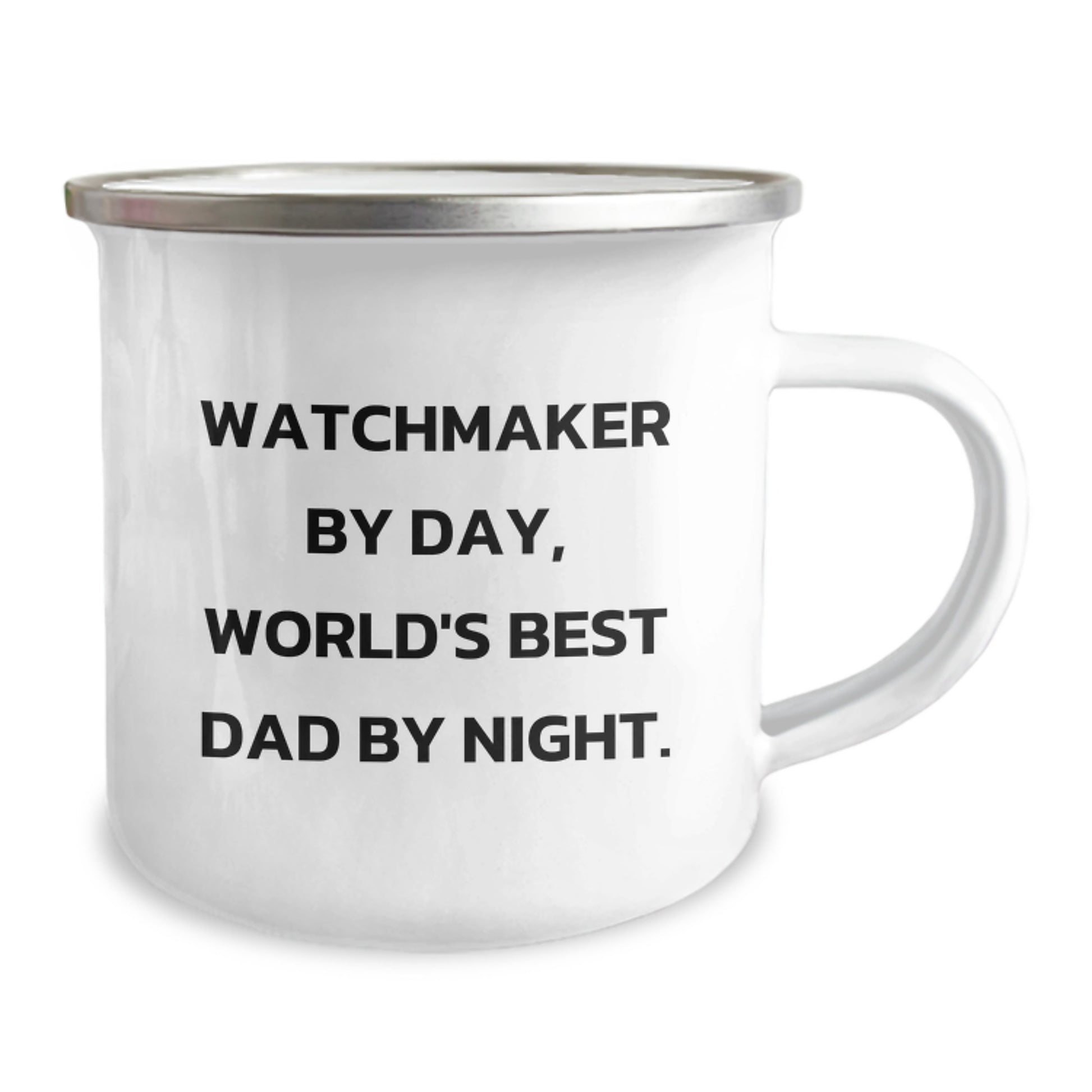 Watchmaker By Day, World's Best Dad By Night. Funny Graduation Gifts from Men to Watchmaker, Watchmaker Camping Mug for Men - Image 2