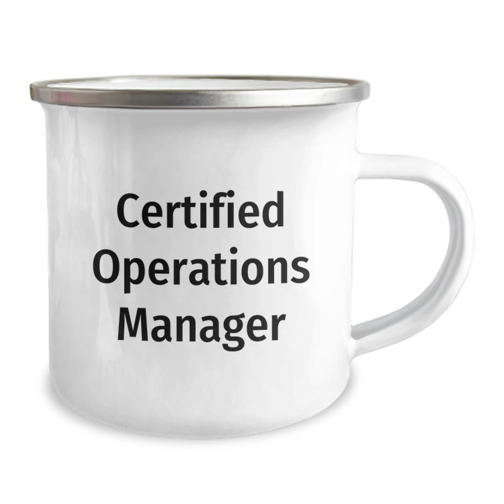 Funny Operations Manager Gifts, 'Certified Operations Manager' Quote, 12 oz Stainless Steel Camping Mug for Graduation, Gifts from Coworkers, Family or Friends - Image 2