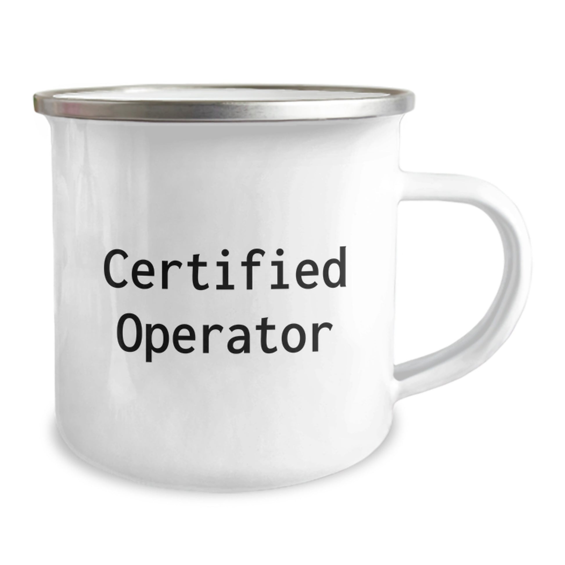 Funny Operator Gifts from Friends for Graduation, Certified Operator Camping Mug, 12 oz Stainless Steel with Enamel Finish - Image 2