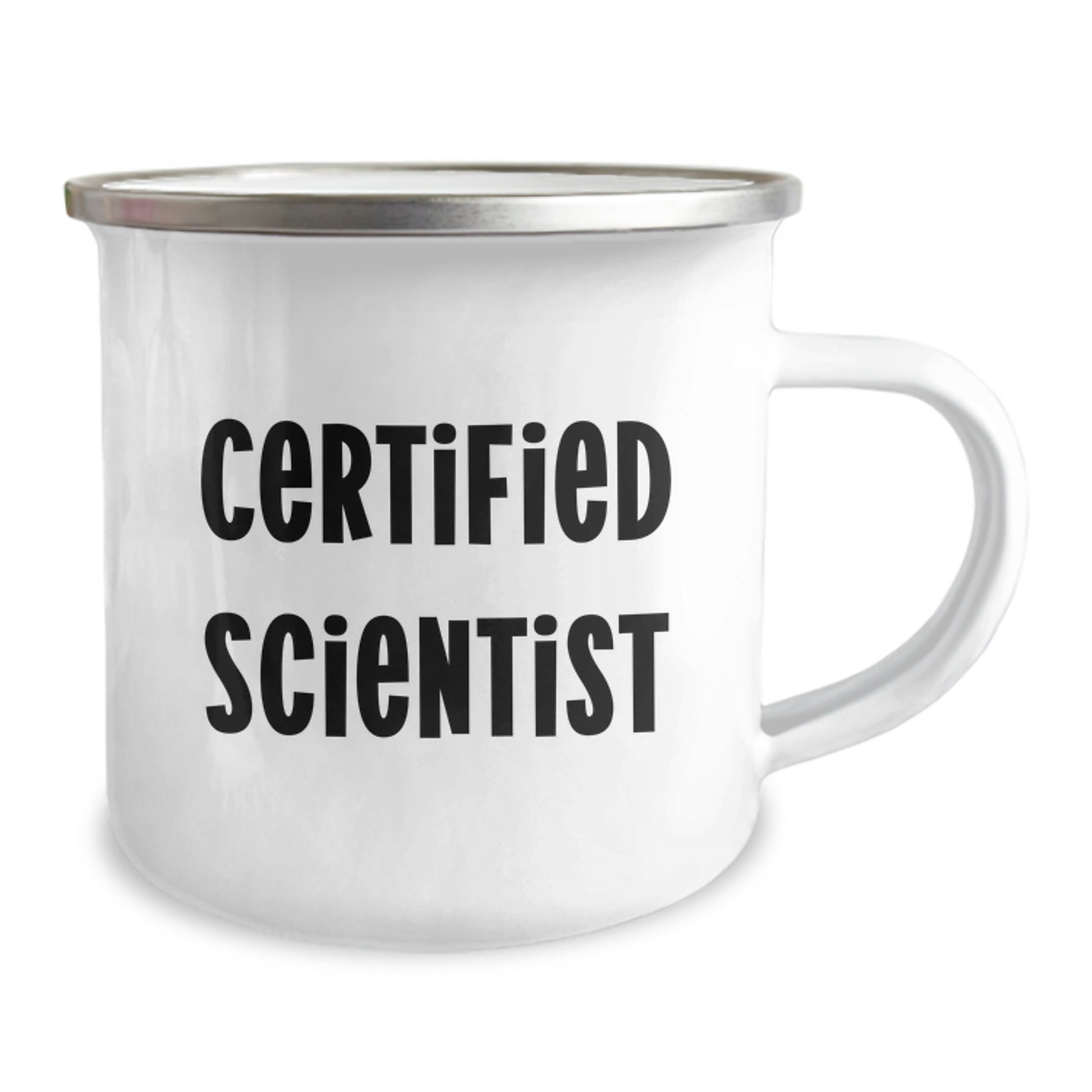 Funny Certified Scientist Gifts for Men - Camping Mug for Birthday from Family - 'I'm Not a Morning Person, But I'm a Scientist' - 12 oz Stainless Steel - Image 2