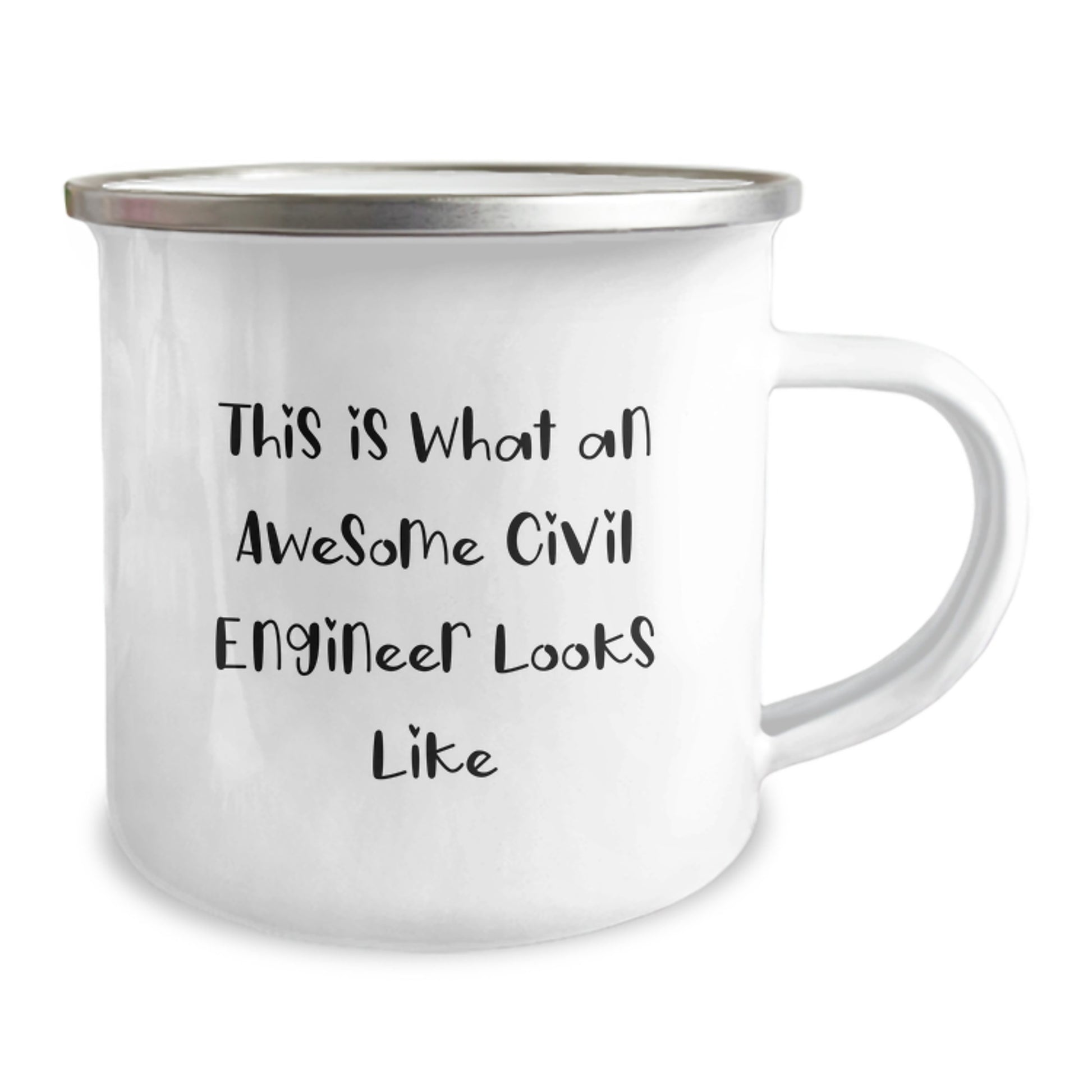 Funny Civil Engineer Gifts from Friends for Graduation, This Is What An Awesome Civil Engineer Looks Like, Camping Mug, 12 oz Stainless Steel with Enamel Finish - Image 2